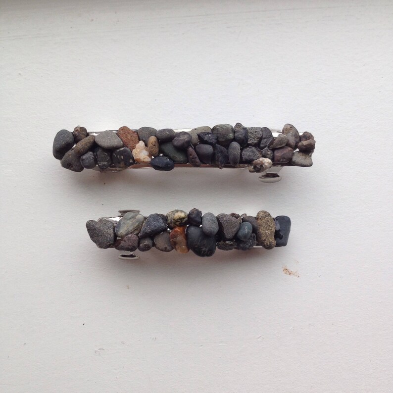 Beach hair beach stone gift woman beach stone hair clip, beach hair dont care barrett beach wedding beach barrett chip hair clip
