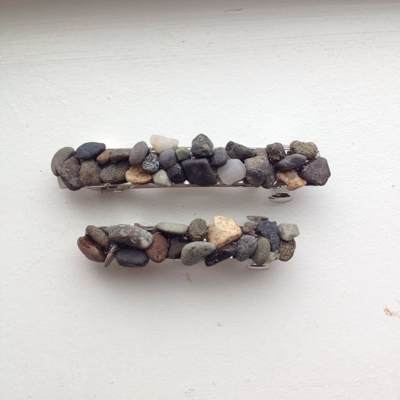Beach hair beach stone gift woman beach stone hair clip, beach hair dont care barrett beach wedding beach barrett chip hair clip