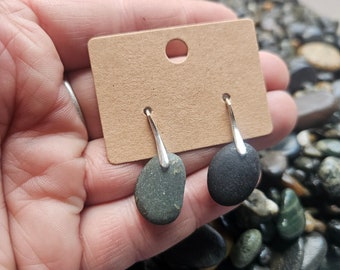 Earring, stone earrings, simple earringa, earth mothers day gift,rock jewelry, beach jewelry, sea glass jewelry, beach glass jewelry, zen