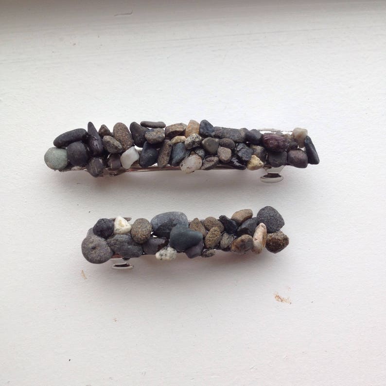 Beach hair beach stone gift woman beach stone hair clip, beach hair dont care barrett beach wedding beach barrett chip hair clip