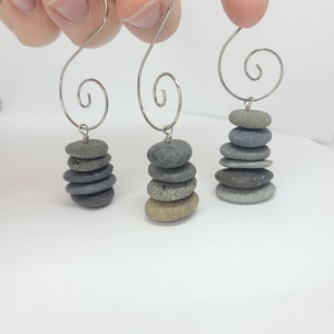 Cairn stack Christmas ornament, cairn stack ornament, beach ornaments, cairn Christmas tree,cairn stone stack, Christmas tree,Christmas gift image 9