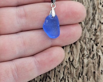 Cornflower blue pendant, blue gift set, mothers day gift,beach glass jewelry, beach jewelry, sea glass jewelry, beach glass jewelry