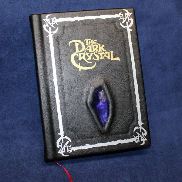 The Dark Crystal Leather Bound Book - Skeksis and Gelfling Leatherbound Novelization Book Replica (Inspired by The Dark Crystal)