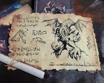 Ancient Cthulhu Summoning Scroll - An Aged Antique Scroll (Inspired by HP Lovecraft)