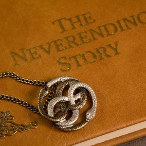 Auryn Necklace Pendant Gold & Silver Inspired by The Neverending Story image 2