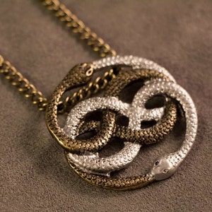 Auryn Necklace Pendant Gold & Silver Inspired by The Neverending Story image 1