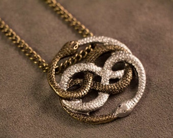 Auryn Necklace Pendant Gold & Silver (Inspired by The Neverending Story)