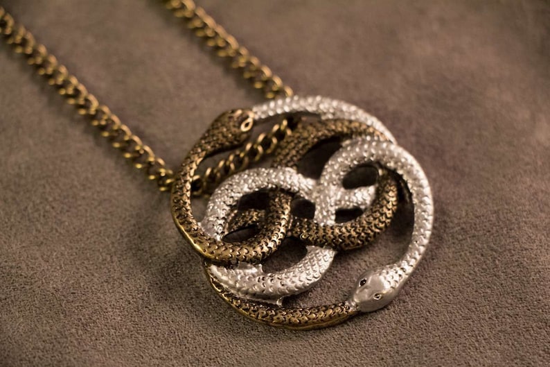 Auryn Necklace Pendant Gold & Silver Inspired by The Neverending Story image 1