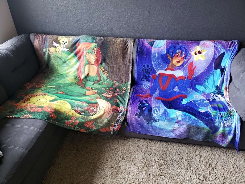 Neopets Illusens Glade Fleece Blanket officially Licensed Etsy