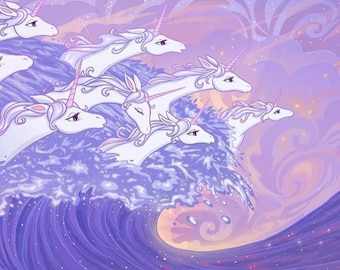 The Last Unicorn – Official Licensed Scarf (Unicorns in the Sea)