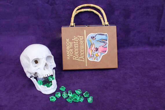 The Handbook for the Recently Deceased Hand Bag Custom Book Replica Clutch Purse Satchel inspired by Beetlejuice Etsy