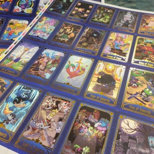 Neopets Tarot Deck - Uncut Foiled Card Sheets (RARE Collector's Item!)