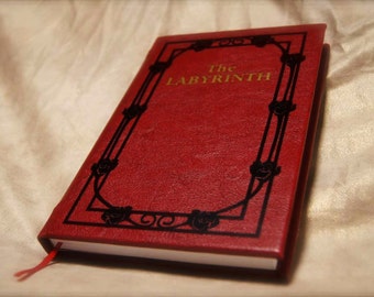Réplique du livre de Sarah du labyrinthe - Réplique d'accessoire de novellisation reliée en cuir (inspirée du labyrinthe)