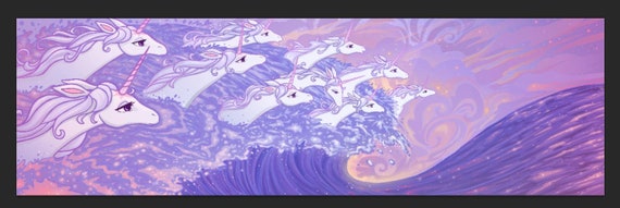 最後のユニコーン - 公式ライセンススカーフ（海のユニコーン） - Etsy