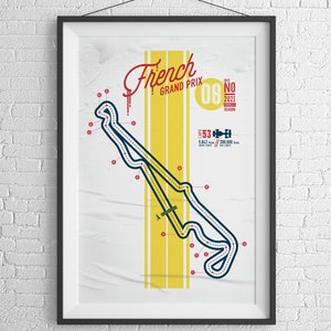 Formula 1 Racetrack downloadable poster: French track