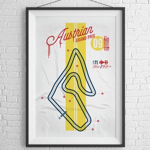 Formula 1 Racetrack downloadable poster: Austrian track