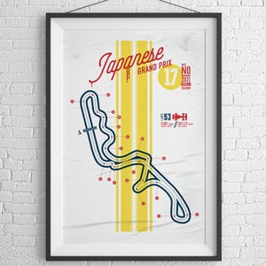 Formula 1 Racetrack downloadable poster: Japanese track