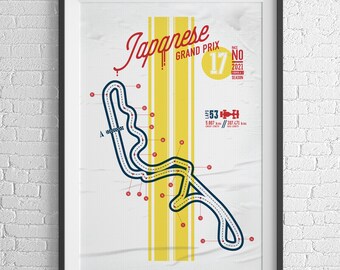 Formula 1 Racetrack downloadable poster: Japanese track