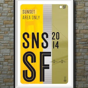 San Francisco Downloadable Muni Poster: Sunset