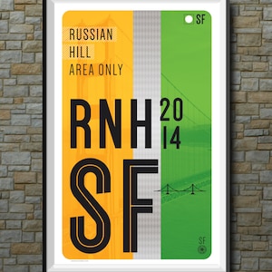 San Francisco Downloadable Muni Poster: Russian Hill