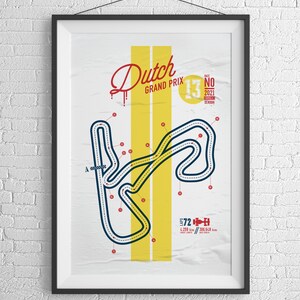 Formula 1 Racetrack downloadable poster: Dutch track