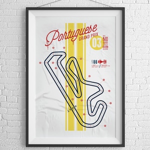Formula 1 Racetrack downloadable poster: Portuguese track