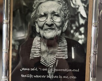 Marco de fotos de cristal en memoria