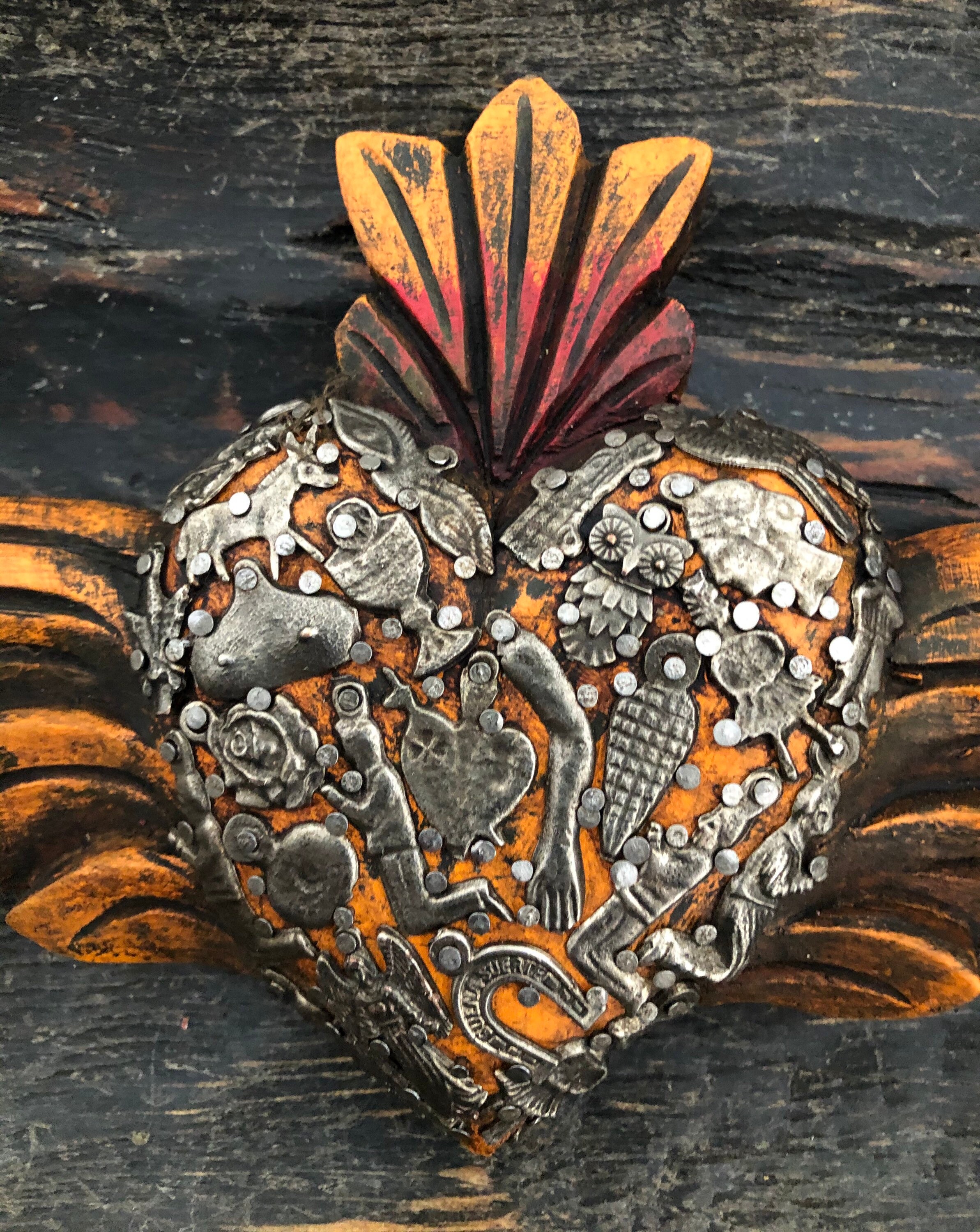 Black Heart with Milagros & Wings main image 1