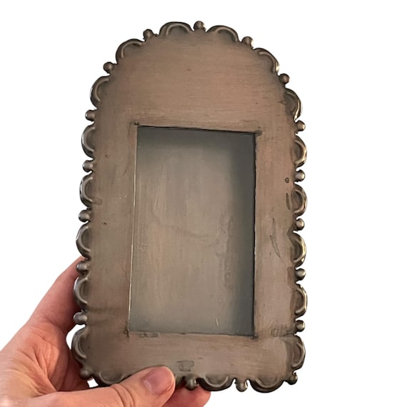 Mexican Tin NICHO, Shadowbox Frame Niche DIY, Altar Photo Frame 7"