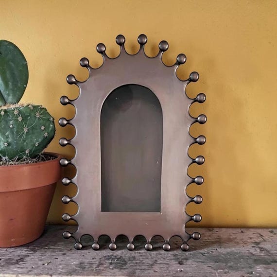 Mexican Tin NICHO 8"H Shadowbox Frame Display Niche, Altar Decor