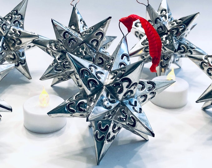 Rustic Vintage Farmhouse Metal STAR ORNAMENTS 3 5 7 9 Home Decor