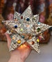 MEXICAN Punched TIN STAR w Colored Marbles, Table Lamp, Christmas Tree Topper, Estrella Wall Sconce Luminaria 