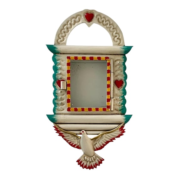Mexican Heart Nicho Frame with Dove