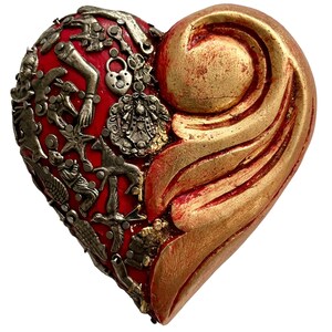 MILAGROS HEART, Mexican Corazon, Virgin Guadalupe Sacred Heart