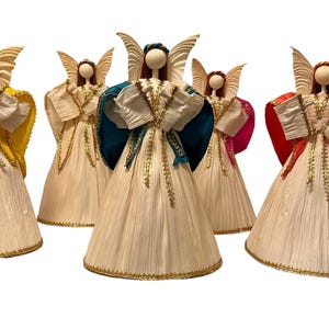 TREE TOPPER ANGEL Corn Husk Angel, Large Christmas Angel