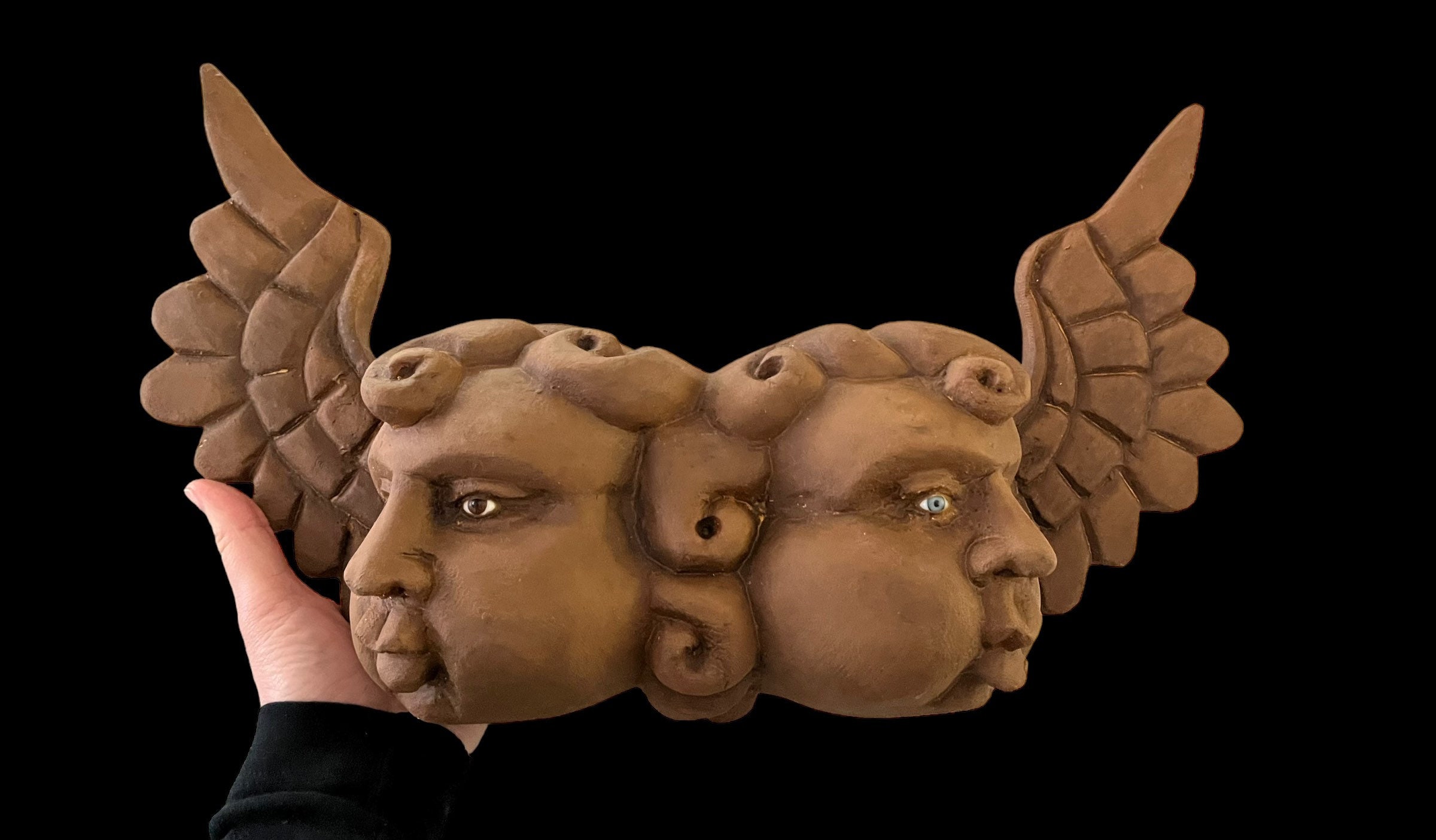 Double Face 3D Wooden Portrait, Wooden Portrait