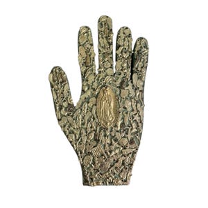 XLG MILAGROS HAND, Mexican ExVotos Hand With Charms, Healing Hand Virgin Guadalupe 12”