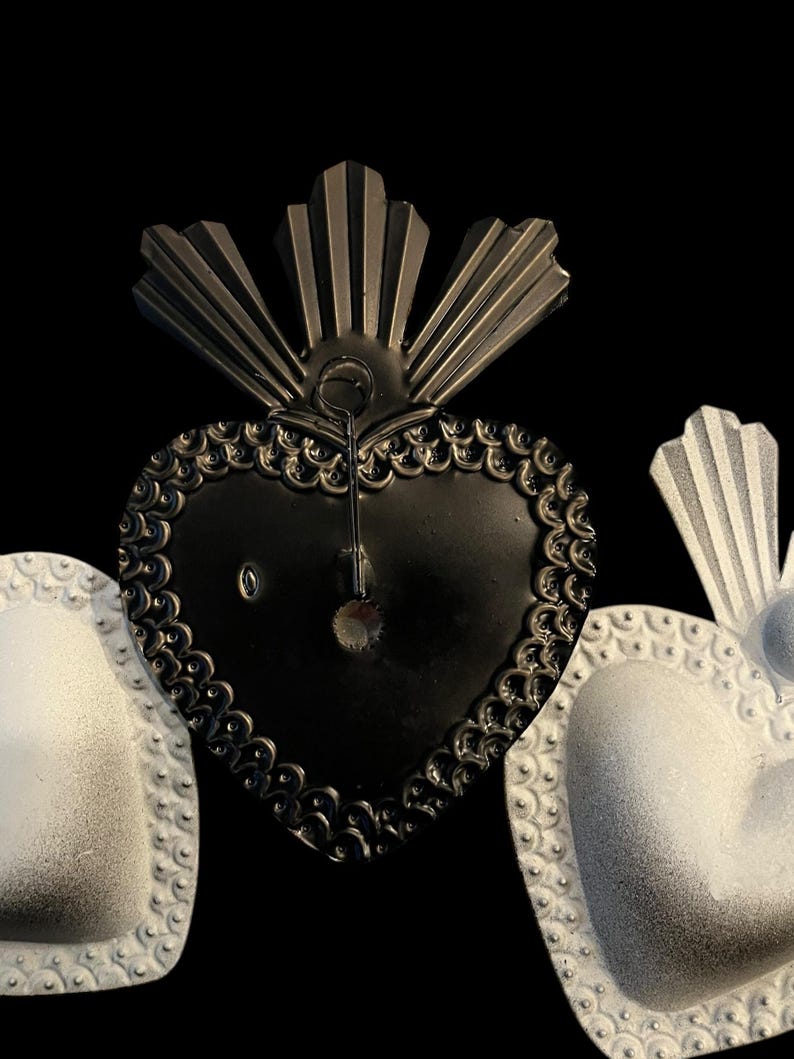 DIY Craft Hearts SET, Unpainted TIN Sacred Hearts, Mexican Corazons - Etsy