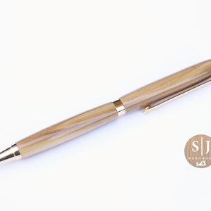 Spanischer Olive Artisan Slimline Kugelschreiber - handgefertigt in England