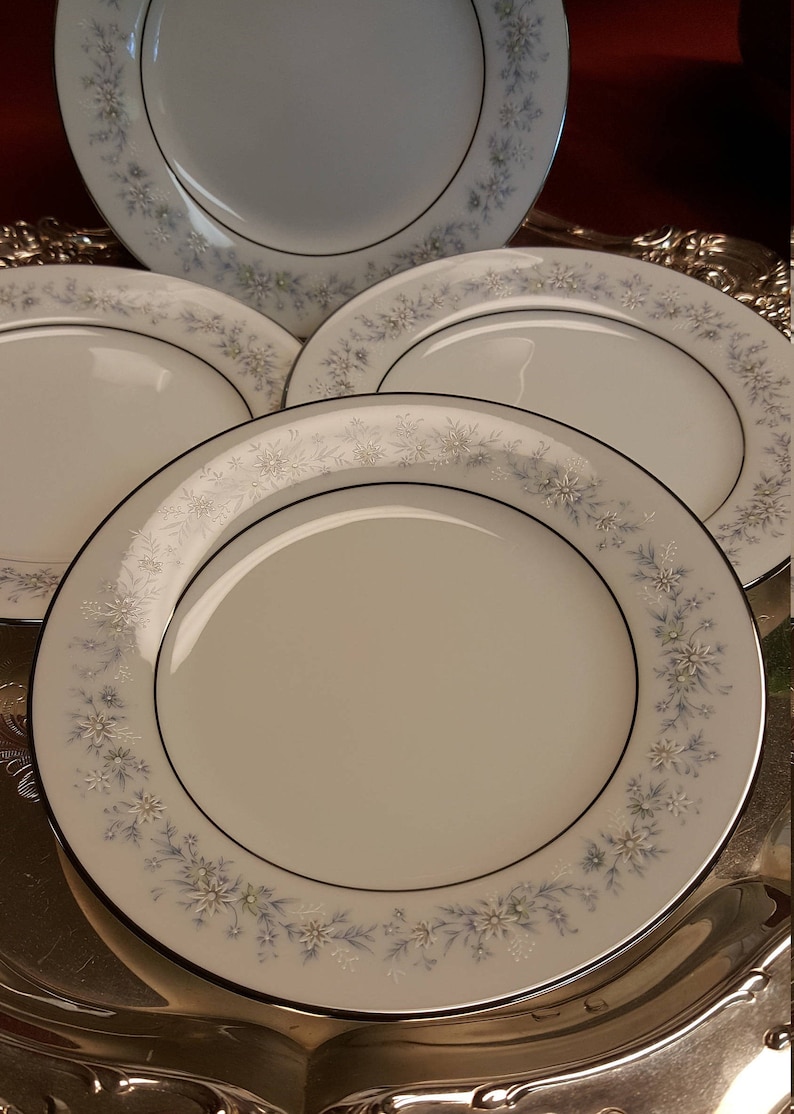 Home Living Plates Vintage Noritake Marywood China Dining White Platinum Blue Floral 8 Available Priceplate Bread Butter Plates 2181 Near Mint