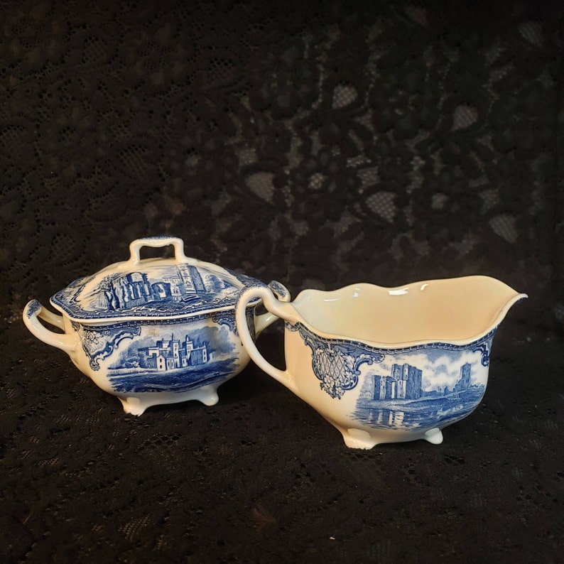 Johnson Brothers Old Britain Castles Stoneware Blue Etsy