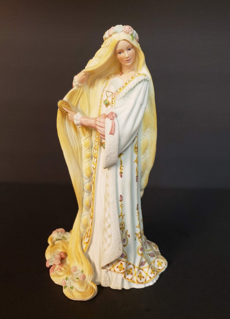 1985 Fairy Tale Mint! Legendary Princess Collection Home Decor Lenox PRINCESS RAPUNZEL FANTASTIC Hand-Painted Bisque Porcelain