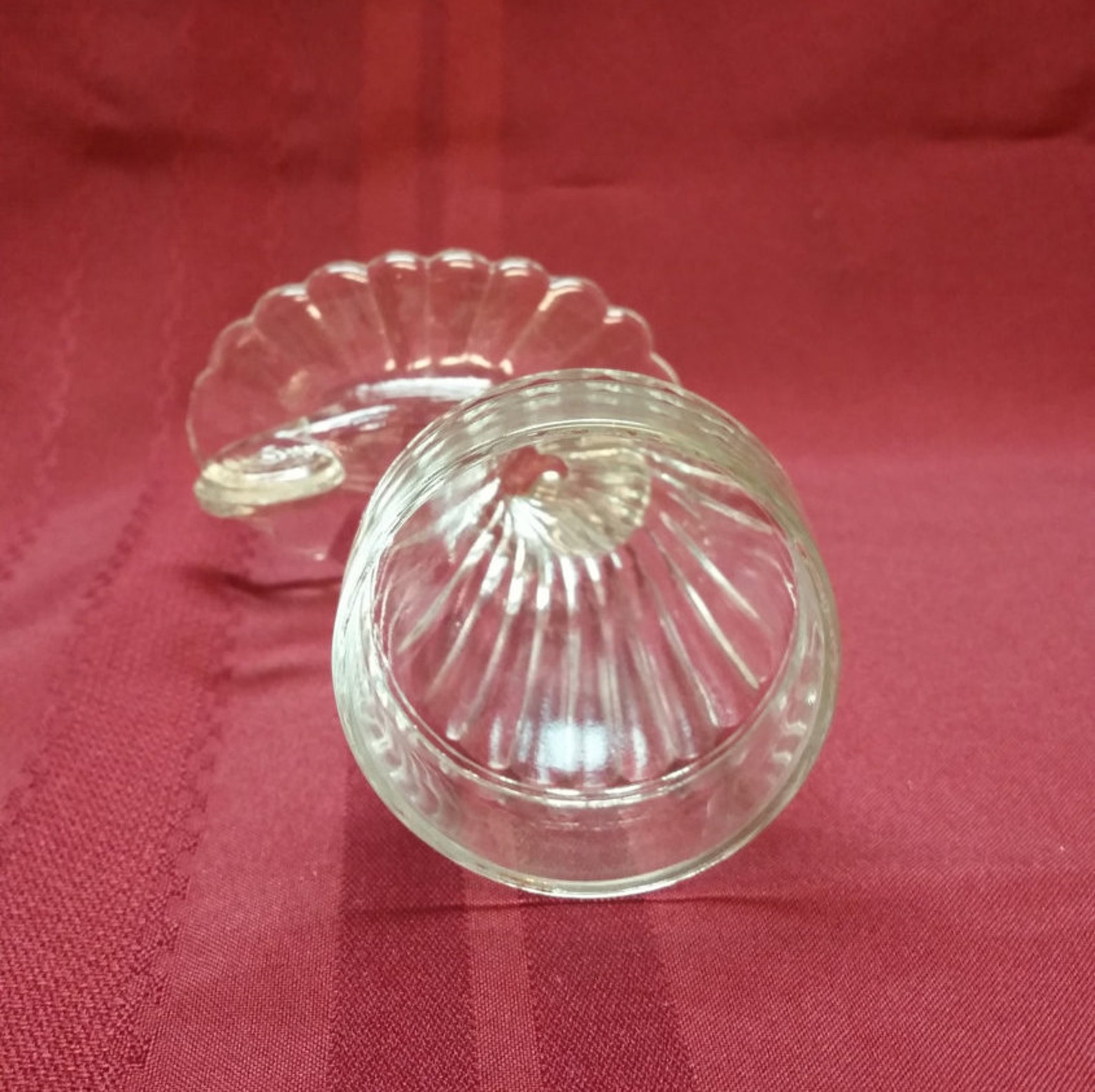 Cornucopia Vase Vintage Glass clear glass Horn Etsy