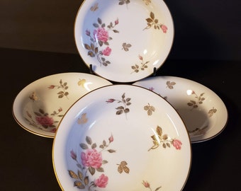 Set of 4 - 1950s NORITAKE #5475, Coupe Bowls 7.5", Soup Cereal Replacement Bowls, Elegant Dining, Retro 1950s, MCM, Mid Mod, Mint!