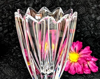 Jarrón de cristal ORREFORS de Suecia, firmado en la década de 1960, estilo moderno danés de mediados de siglo, coleccionable, cristal sin plomo, IMPECABLE