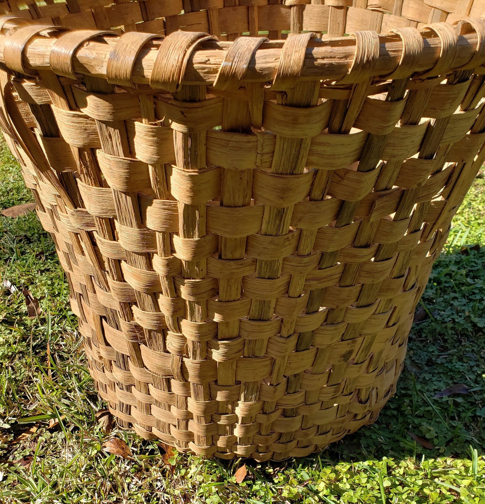 Antique COTTON Basket Split Wood HUGE Mercantile Basket Etsy