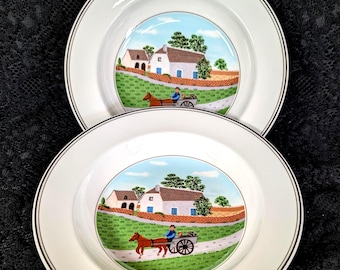 Cuencos Villeroy & Boch, diseño NAIF, listos para el mercado, cuencos para sopa de 8,5 pulgadas con borde cupé, 30 USD cada uno, 2 disponibles, Luxemburgo, Alemania
