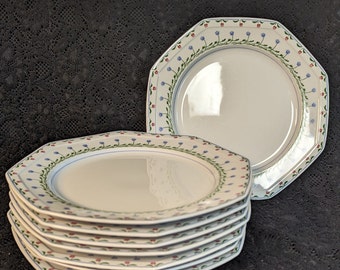 Mikasa 'Younger Than Springtime" Bali Hai pattern, Octagonal Shape,10" Dinner Plates, Floral, GREAT Condition, 20 USD each,  8 Available,