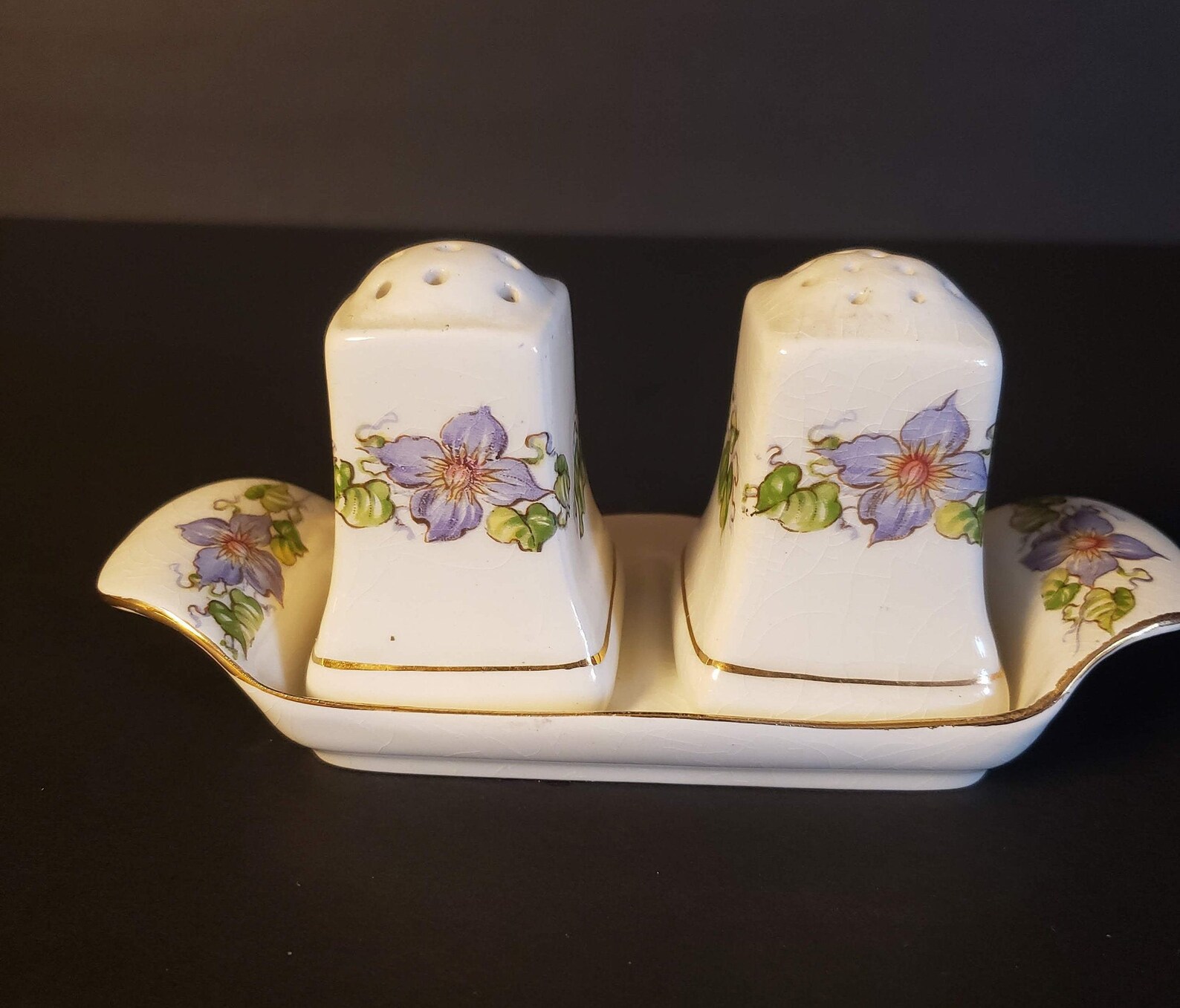 ROYAL WINTON Salt & Pepper Shakers W/ Tray Vintage 1950s Etsy