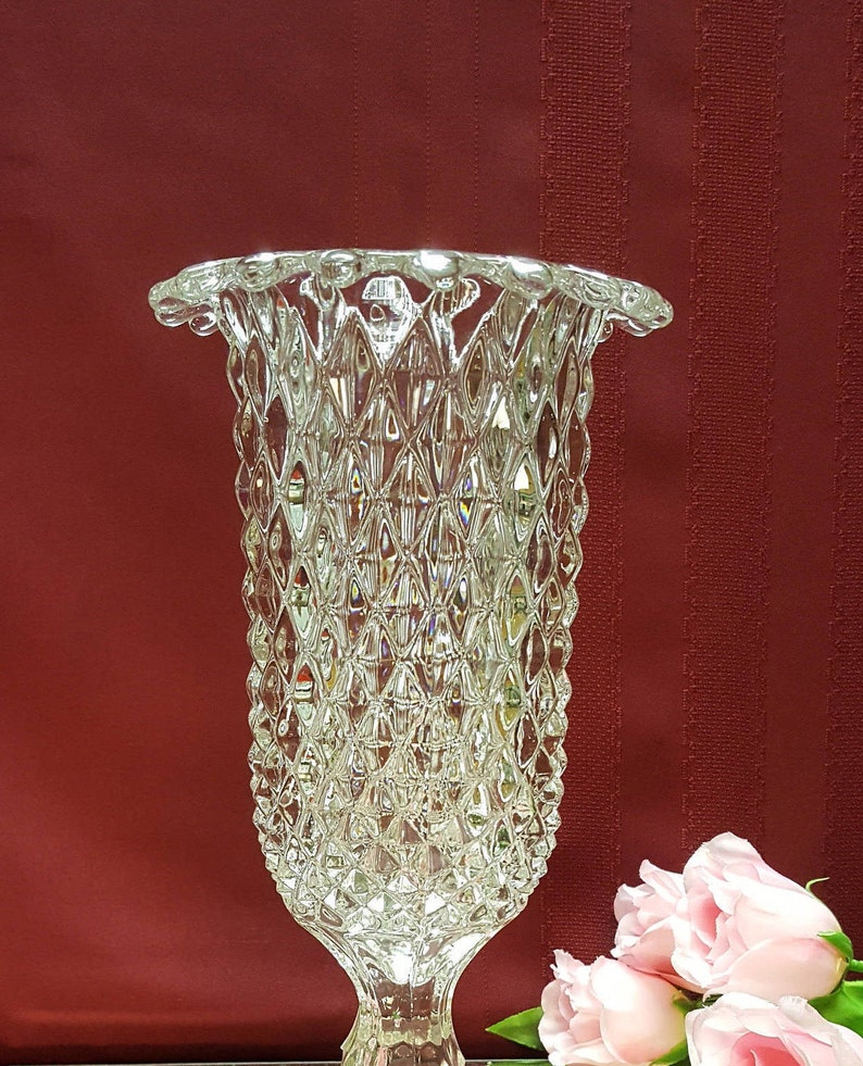 Victorian Celery Vase Eapg Antique 1880s New England Glass Etsy